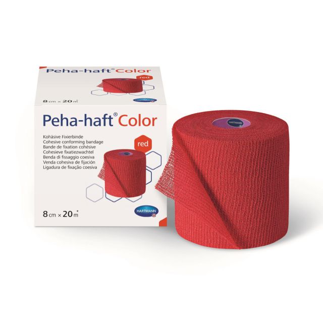 Peha-Haft color rosu bandaj autoadeziv fara latex Hartmann